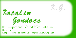 katalin gondocs business card